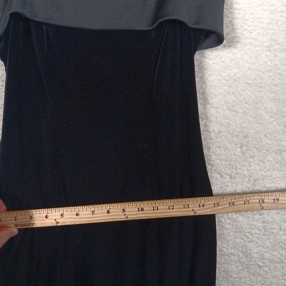 Vintage Alex Evenings Slip Dress Womens 4P Velvet 90s Goth Prom Formal Witch - Picture 11 of 13